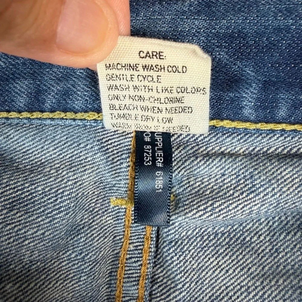 Polo Ralph Lauren Vintage 67 Mens Straight Leg Blue Denim Jeans 32x32 Raw Hem